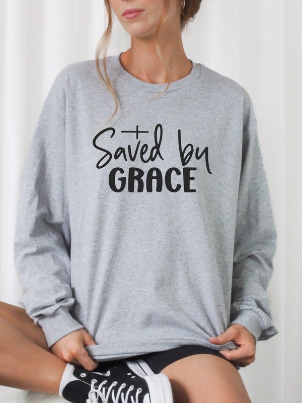 Saved by Grace Graphic Sweatshirt