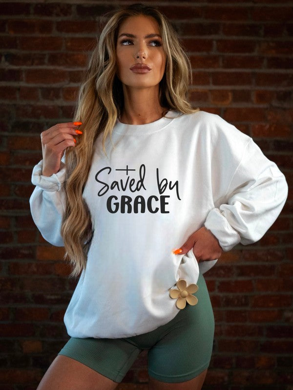 Saved by Grace Graphic Sweatshirt