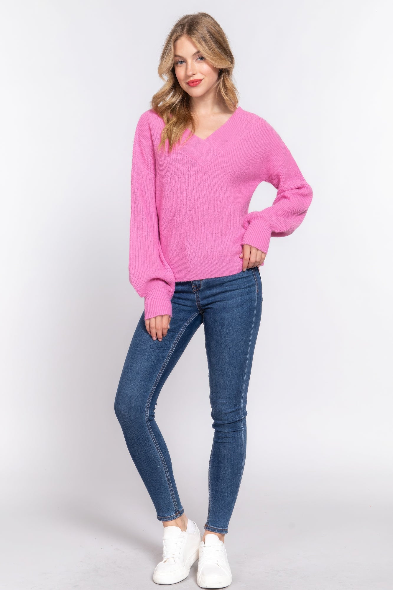 Double V-neck Sweater