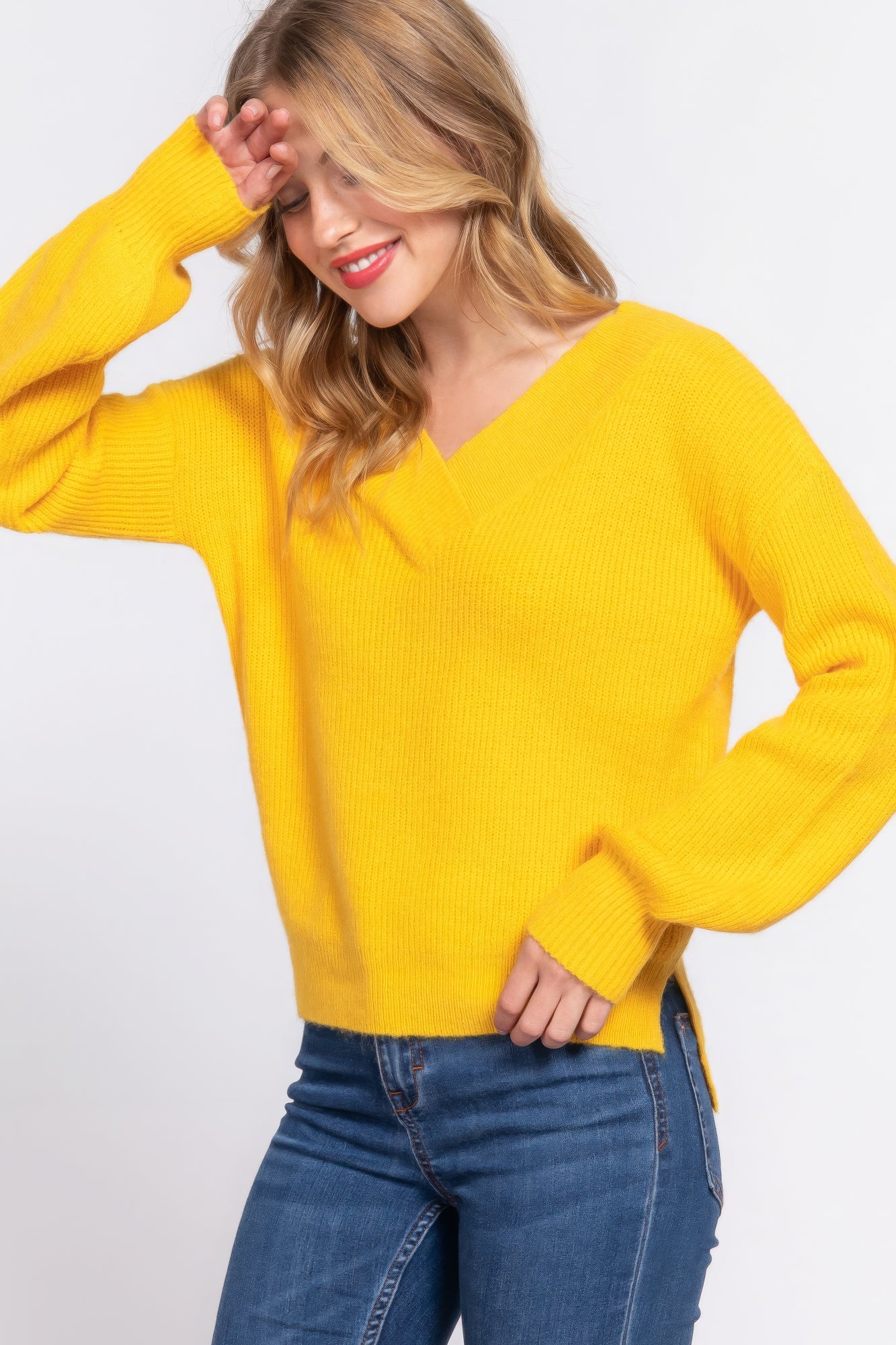 Double V-neck Sweater